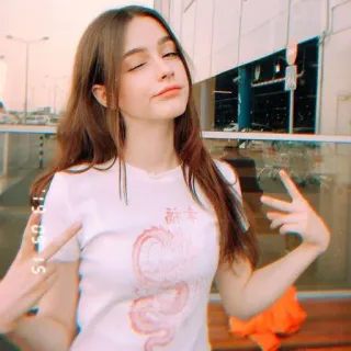 🦋 donna, ragazza, pace, selfie, ritratto telegram sticker