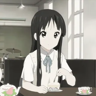 🥠 Anime, Mädchen, Kuchen, Tee, Süß, Cartoon telegram sticker
