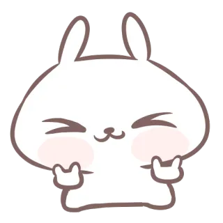 🤘 coelho, animal, adesivo, fofo telegram sticker