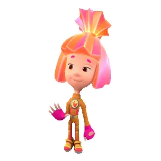 🖐 Fiksiki 卡通, 动画, 儿童, 橙色,  фиксики telegram sticker