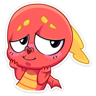 ☺️ cartoon, cute, dragon, emoji, kawaii, sticker whatsapp sticker