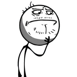 😐 Meme, Strichmännchen, Denken, Ausdruck, Internetkultur telegram sticker