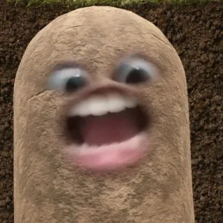🥔 albern, lustig, Cartoon, Meme whatsapp sticker