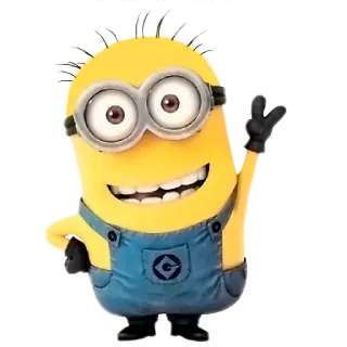 ✌ Minion Despicable Me cartoon, yellow, cute, animated, character, funny telegram sticker