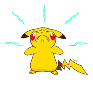😭 Pikachu pikachu, smutny, płacz, pokemon, anime, błyskawica telegram sticker