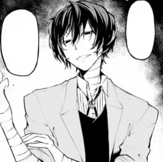 📓 Osamu Dazai Bungou Stray Dogs anime, manga, bandages, character, dazai telegram sticker