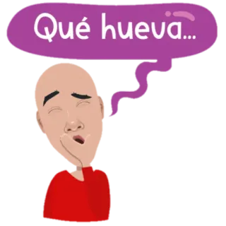 😄 Qué hueva... entediado, cansado, sonolento, espanhol, expressão, desenho animado telegram sticker