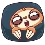 🫣 ленивец, мультик, животное, милый, смешной, сонный telegram sticker