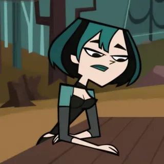 ✖️ Gwen Total Drama カートゥーン, グウェン, トータルドラマ, キャラクター, アニメ, 女性, エモ telegram sticker