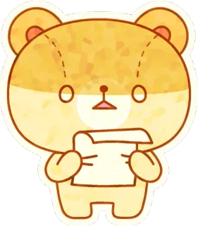 😱 beruang, stiker, lucu, kartun, binatang, mainan telegram sticker