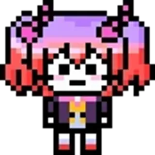 💘 Pixel art, Animé, Fille, Mignon, Art numérique telegram sticker