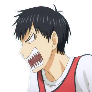 😈 Anime, Enojado, Dibujos animados, Expresión, Cara telegram sticker