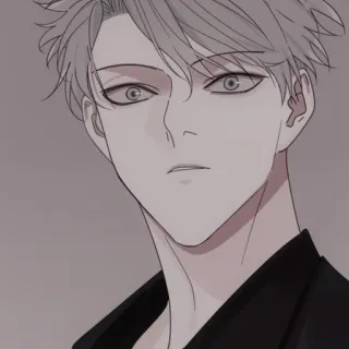 🍶 アニメ, マンガ, イラスト, アート, ポートレート, 男, 少年 telegram sticker
