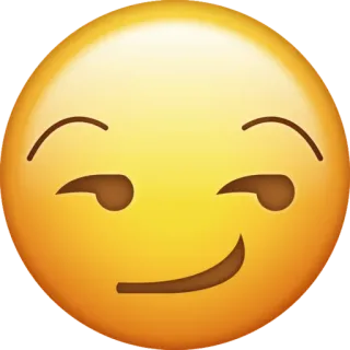 😏 emoji, grinsend, gesicht, gelb whatsapp sticker
