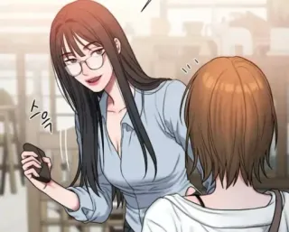 😏 스윽 Webtoon, Hàn Quốc, Kính, Phụ nữ whatsapp sticker