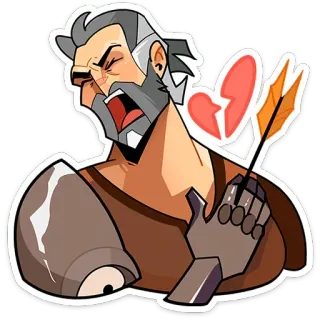 💔 лучник, стрела, разбитое сердце, боль, грустный, стикер telegram sticker