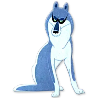 😠 lobo, animal, dibujo animado, personaje, pegatina telegram sticker