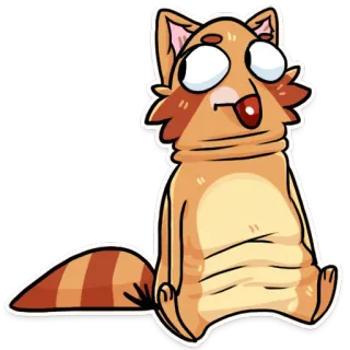 👀 rakun, kartun, hewan, imut, lucu, konyol telegram sticker