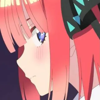 🦋 Nino Nakano The Quintessential Quintuplets Anime, Dibujos animados, Lindo, Chica, Pelo rojo, Tsundere telegram sticker