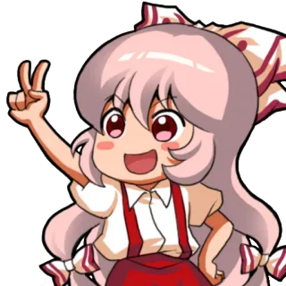 😁 Anime, Ragazza, Pace, Cartone animato, Carino, Chibi telegram sticker