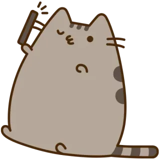 📷 Pusheen cat, cartoon, kawaii, cute, pusheen, animated telegram sticker