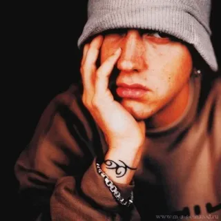 🥀 Eminem rapper, singer, portrait, celebrity, hip hop, music telegram sticker