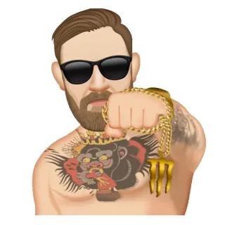 😎 Conor McGregor Conor McGregor, MMA, combattant, célébrité, tatouage, monstre telegram sticker
