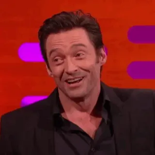 🐺 Hugh Jackman actor, celebrity, man, portrait, Hugh Jackman, person whatsapp sticker