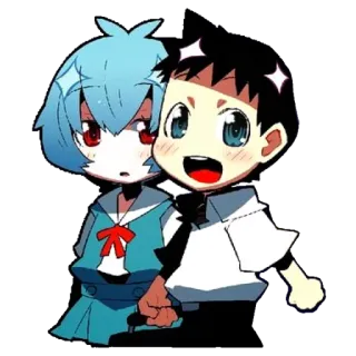 🔹 Rei Ayanami Neon Genesis Evangelion Anime, Manga, Chibi, Lindo, Kawaii, Neon Genesis Evangelion, Rei Ayanami telegram sticker