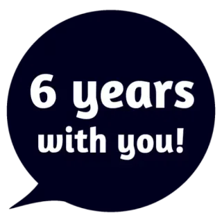 😵 6 years with you! aniversário, celebração, anos, relacionamento, amor, juntos telegram sticker