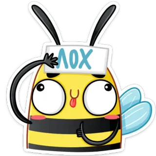 😜 ЛОХ 蜂, 漫画, ステッカー, アニメ telegram sticker