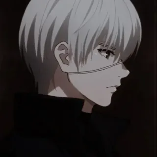 🔥 Ken Kaneki Tokyo Ghoul 애니메이션, 만화, 도쿄 구울, 카네키 켄, 흰 머리, 캐릭터, 팬아트 telegram sticker