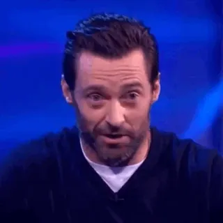 🎧 Hugh Jackman actor, celebrity, portrait, man, face whatsapp sticker