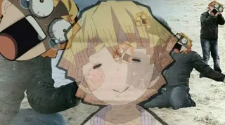 😑 Zenitsu Agatsuma Demon Slayer Zenitsu, Demon Slayer, Anime, Mangá, Personagem, Engraçado telegram sticker