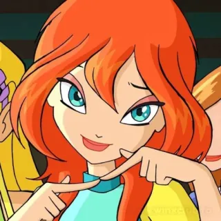 🤩 Bloom Winx Club мультфильм, персонаж, девушка, Блум, Винкс Клаб, аниме telegram sticker