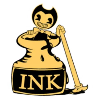 ✒️ Bendy Bendy and the Ink Machine INK Kreskówka, Tusz, Postać, Gra wideo telegram sticker