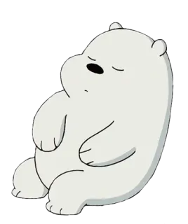 😴 Ice Bear We Bare Bears ice bear, we bare bears, cartoon, sleepy, bear telegram sticker