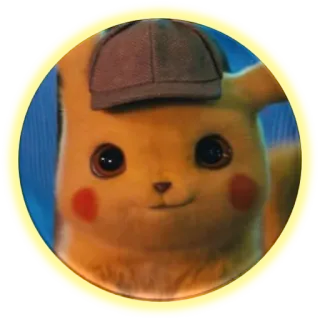 🙂 Pikachu Detective Pikachu pikachu, detetive, pokemon, fofo, desenho animado telegram sticker