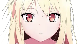 😏 Anime, Dziewczyna, Blondynka, Postać telegram sticker
