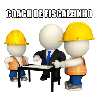 😍 COACH DE FISCALZINHO entrenador, inspector, construcción, trabajo en equipo, negocios, mentoría, casco telegram sticker