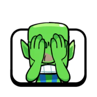 🤦‍♂️ goblin, hiding, cartoon, funny, green telegram sticker
