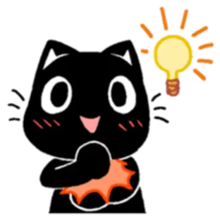 💡 idea, lightbulb, thinking, eureka, cute, cartoon telegram sticker