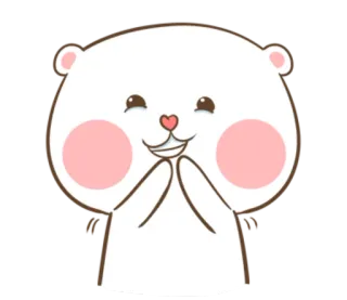 🐽 urso, fofo, desenho animado, animal, kawaii, feliz telegram sticker