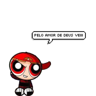 🙄 PELO AMOR DE DEUS VEIII kreskówka, wyrażenie, tekst, postać telegram sticker