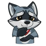 👏 raton laveur, animal, dessin animé, mignon, sticker, triste, émoticône telegram sticker