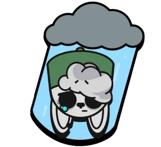 😭 伤心, 雨, 云, 哭, 卡通, 可爱 telegram sticker