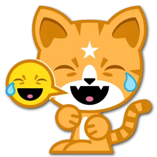 😂 Katze, Emoji, Lachen, Tränen, Cartoon, Sticker whatsapp sticker