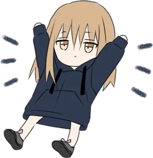 🙌 动漫, Q版, 卡通, 角色, 贴纸 whatsapp sticker