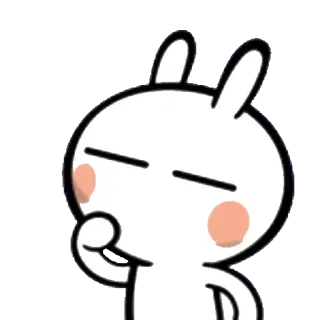☺️ conejo, dibujos animados, lindo, kawaii telegram sticker