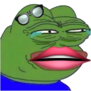 😂 Pepe the Frog Pepe, katak, meme, internet, sedih, kacamata, bibir whatsapp sticker